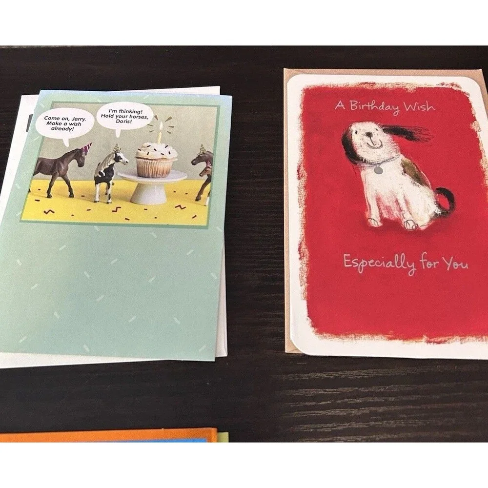 Lot of 8 New American Greetings Birthday Greeting Cards Assorted with Envelopes